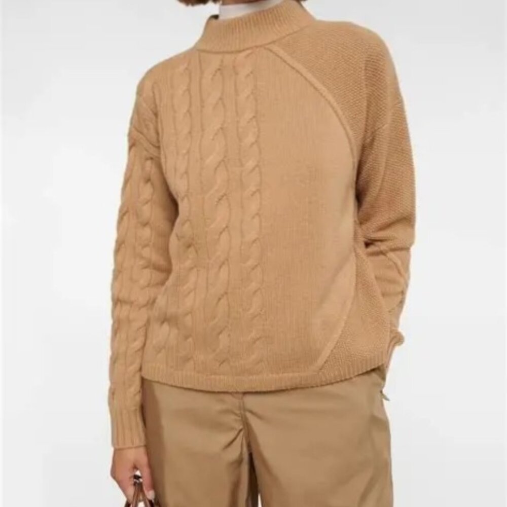MaxMara Camel Wool and Cashmere Jumper